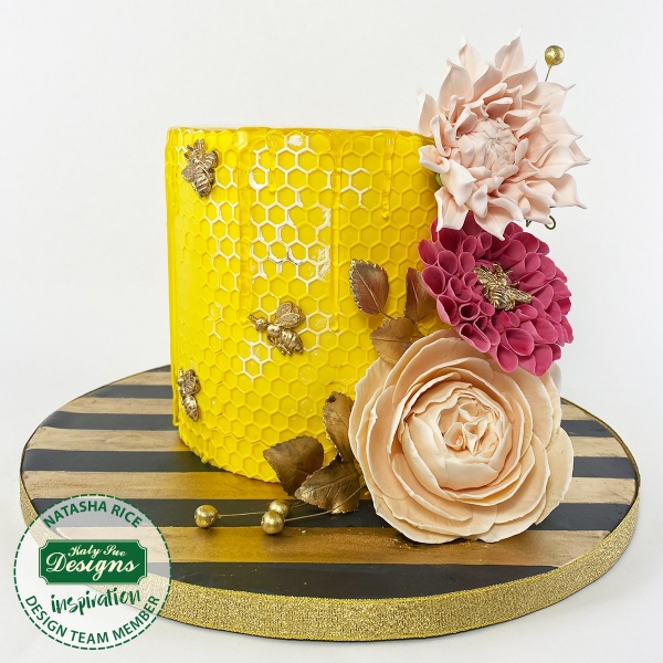 Silicone Mould - Continuous Honeycomb & Bees